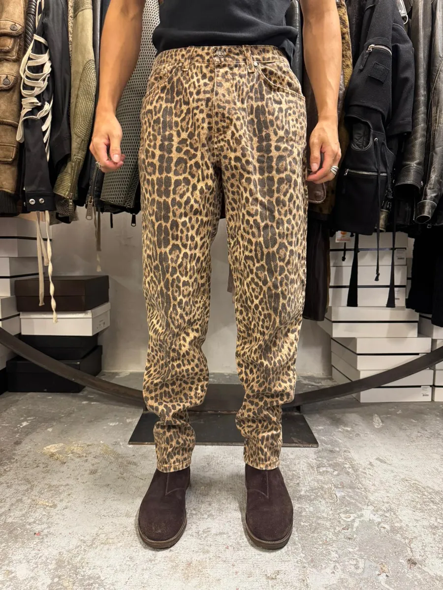 2000s Roberto Cavalli Leopard Print Pants - Image 2