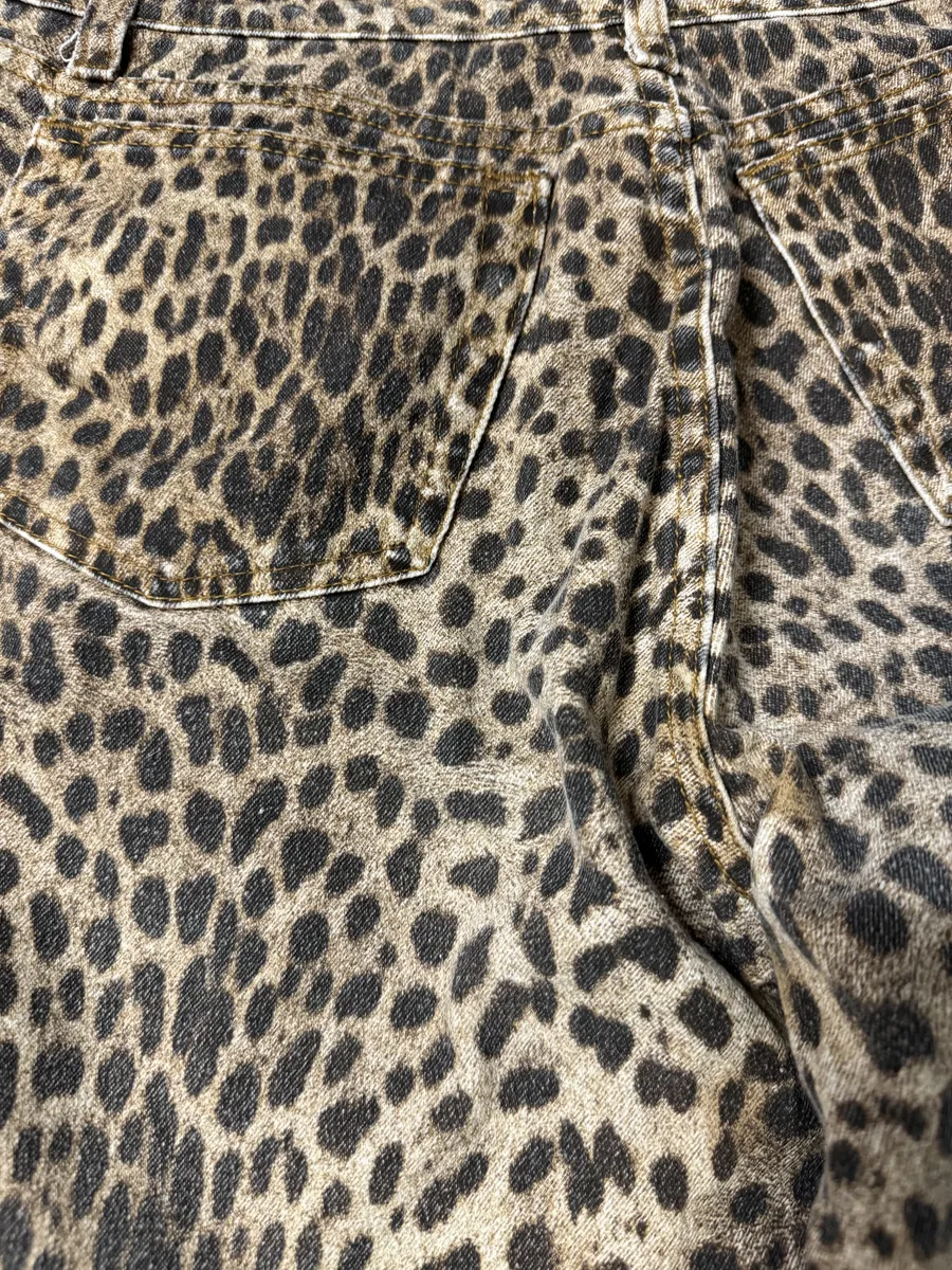 2000s Roberto Cavalli Leopard Print Pants - Image 6