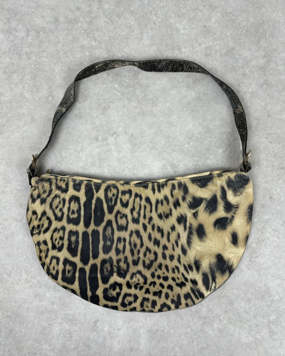 2000s Roberto Cavalli Leopard Shoulder Bag