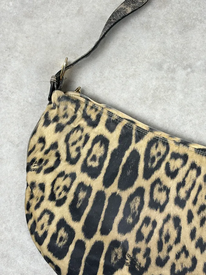 2000s Roberto Cavalli Leopard Shoulder Bag - Image 4