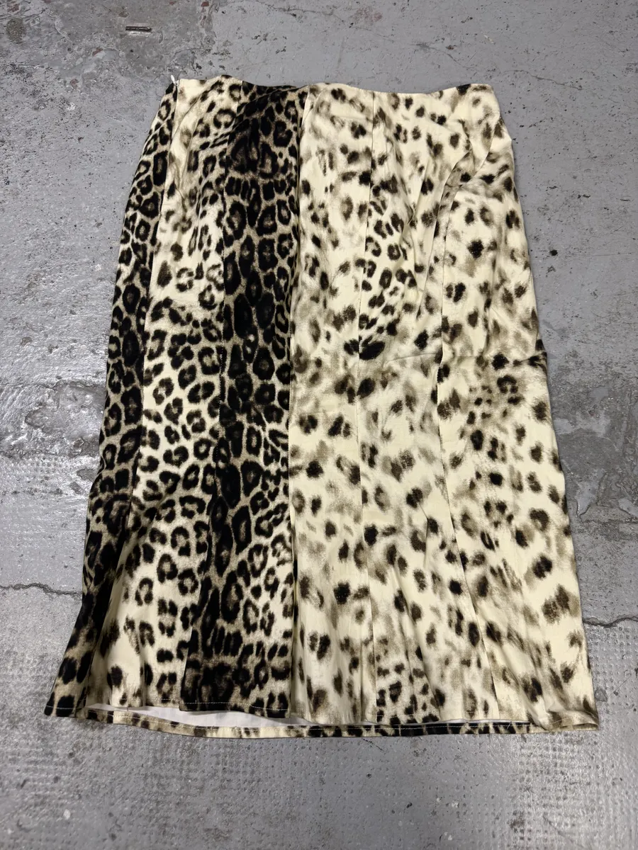2000s Roberto Cavalli Leopard Soft Skirt