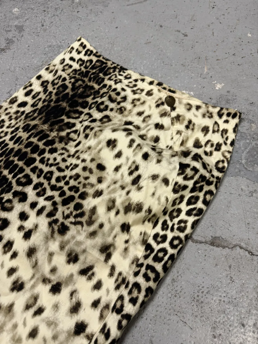 2000s Roberto Cavalli Leopard Soft Skirt - Image 4