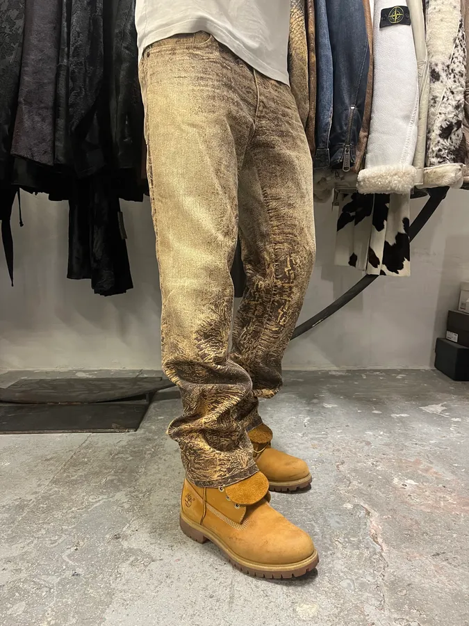 2000s Roberto Cavalli Marble Cozy Pants - Image 2