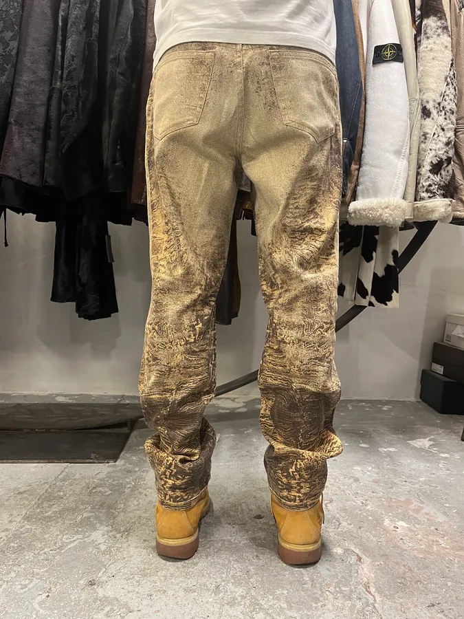 2000s Roberto Cavalli Marble Cozy Pants - Image 7