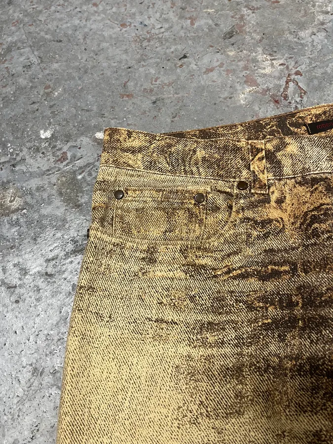 2000s Roberto Cavalli Marble Cozy Pants - Image 9