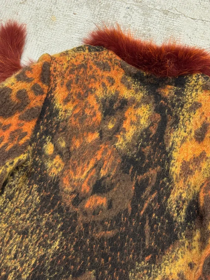 2000s Roberto Cavalli Multicolor Vulcano Wool & Mohair Cardigan Coat - Image 11