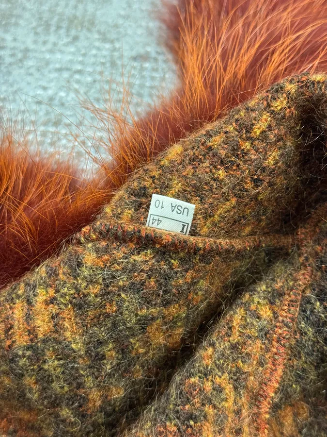 2000s Roberto Cavalli Multicolor Vulcano Wool & Mohair Cardigan Coat - Image 14