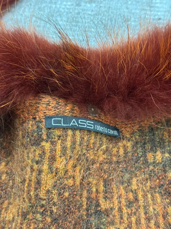 2000s Roberto Cavalli Multicolor Vulcano Wool & Mohair Cardigan Coat - Image 15