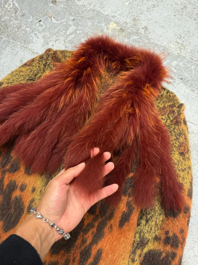 2000s Roberto Cavalli Multicolor Vulcano Wool & Mohair Cardigan Coat - Image 3