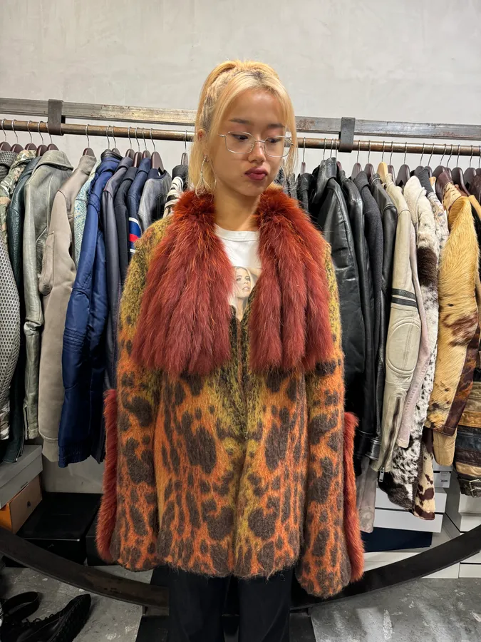 2000s Roberto Cavalli Multicolor Vulcano Wool & Mohair Cardigan Coat - Image 7