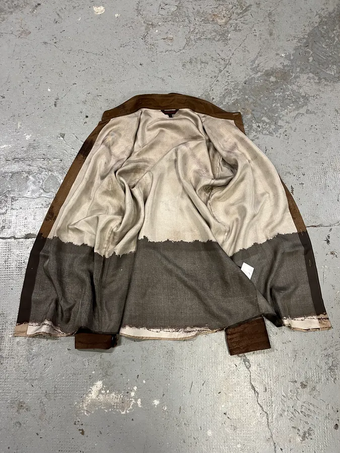 2000s Roberto Cavalli Natural Clay Terra Silk Shirt - Image 9