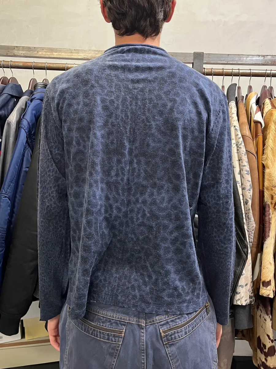 2000s Roberto Cavalli Navy Leopard Sweater - Image 3