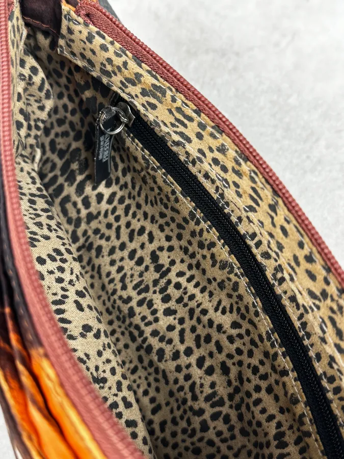 2000s Roberto Cavalli Orange Hallucination Shoulder Bag - Image 5