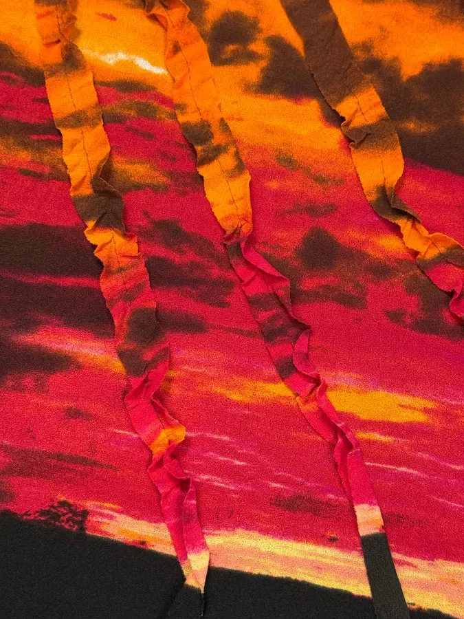 2000s Roberto Cavalli Orange Sunset Dress - Image 4