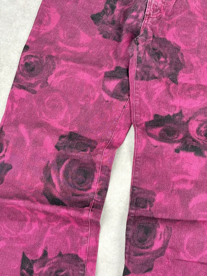2000s Roberto Cavalli Purple Blossum Floral Pants - Image 10