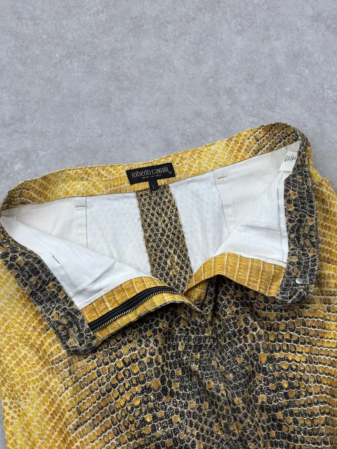 2000s Roberto Cavalli Python Bees Skirt - Image 8