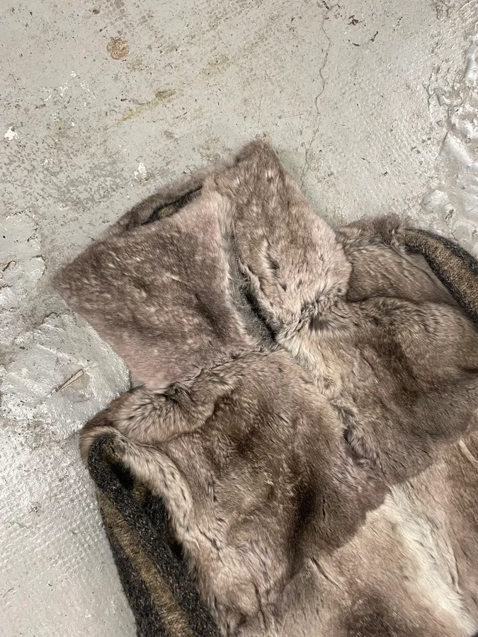 2000s Roberto Cavalli Raccoon Fur Grey Zip-up Jacket - Image 6