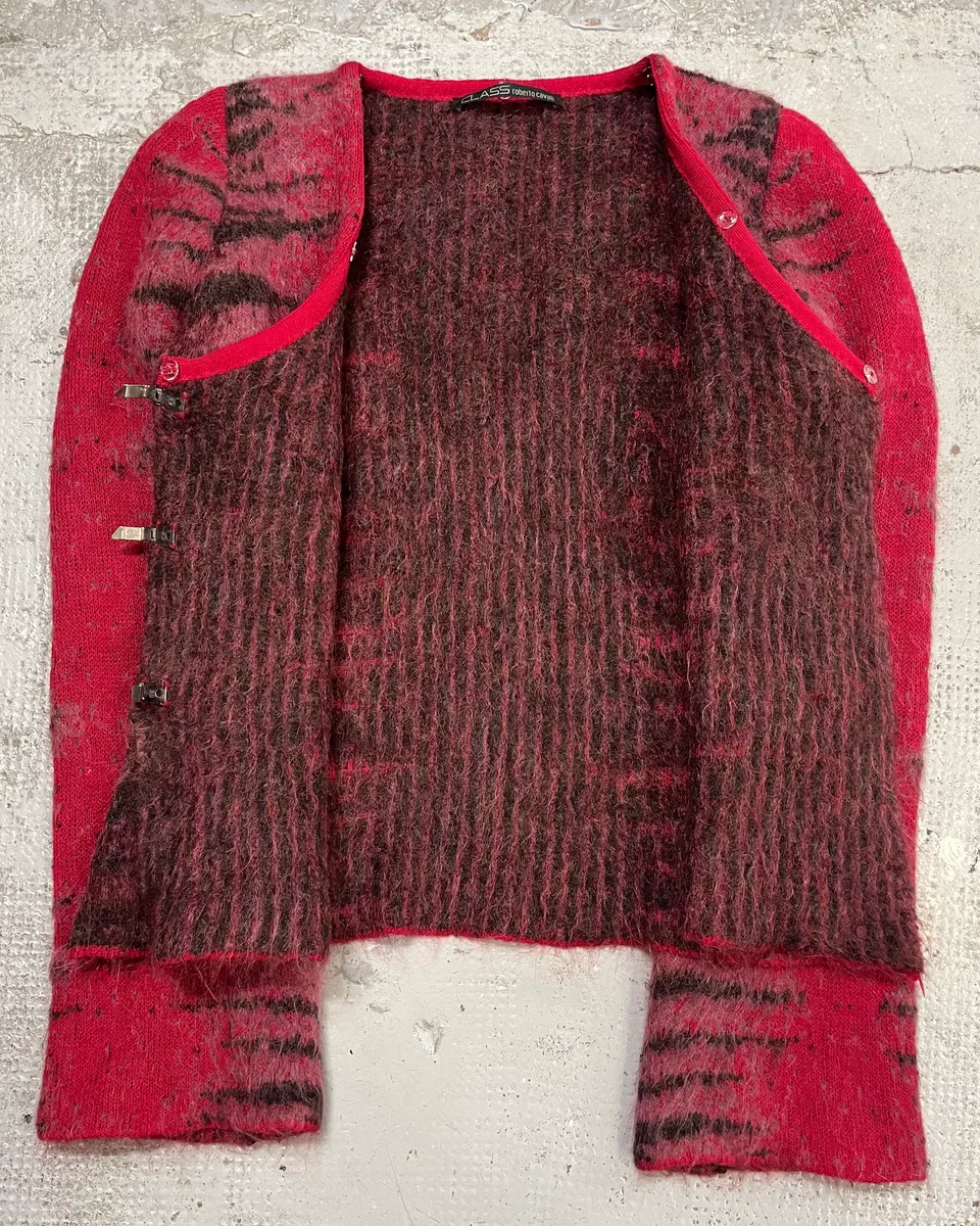 2000s Roberto Cavalli Red Devil Zebra Cardigan - Image 8
