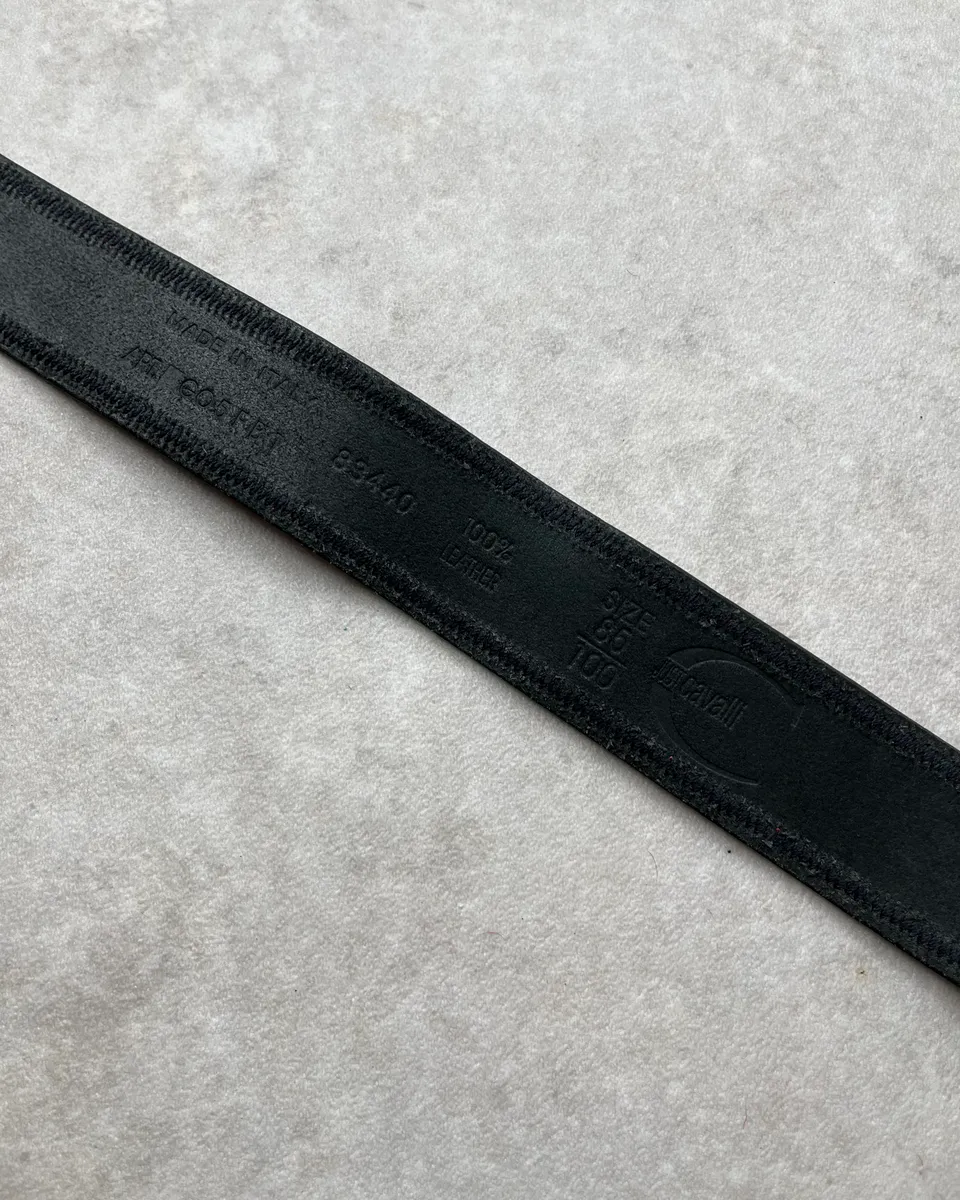 2000s Roberto Cavalli Red Pony Hair Leather Belt - Image 8