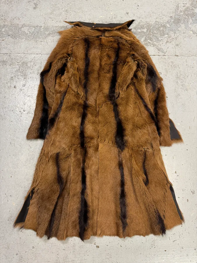 2000s Roberto Cavalli Royal Reversible Long Fur Brown Coat - Image 13