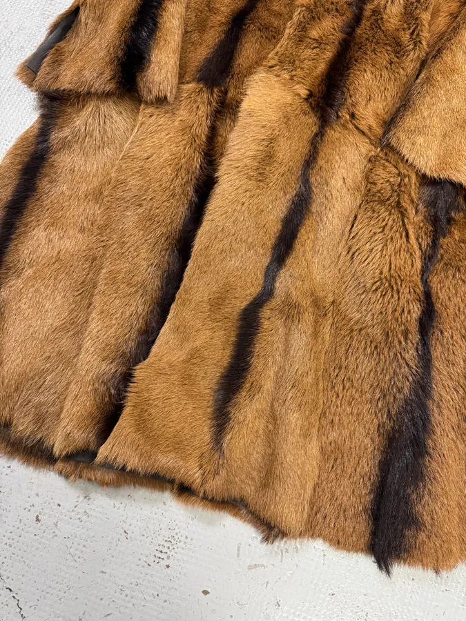 2000s Roberto Cavalli Royal Reversible Long Fur Brown Coat - Image 9