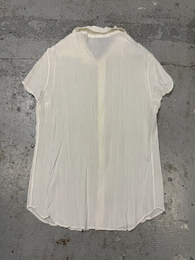 2000s Roberto Cavalli Sexy Pleats White Shirt - Image 8