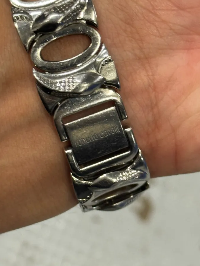 2000s Roberto Cavalli Snakes Stainless Steel Watch - Image 8
