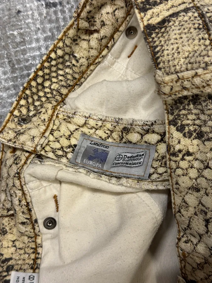 2000s Roberto Cavalli Snakeskin Effect Pants - Image 10
