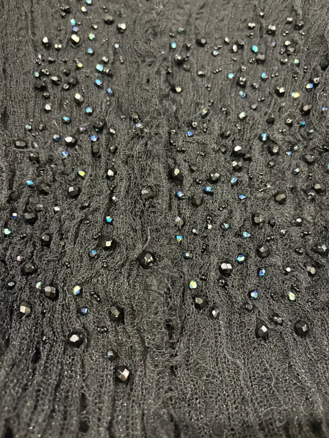 2000s Roberto Cavalli Strass Mohair Black Cardigan - Image 5