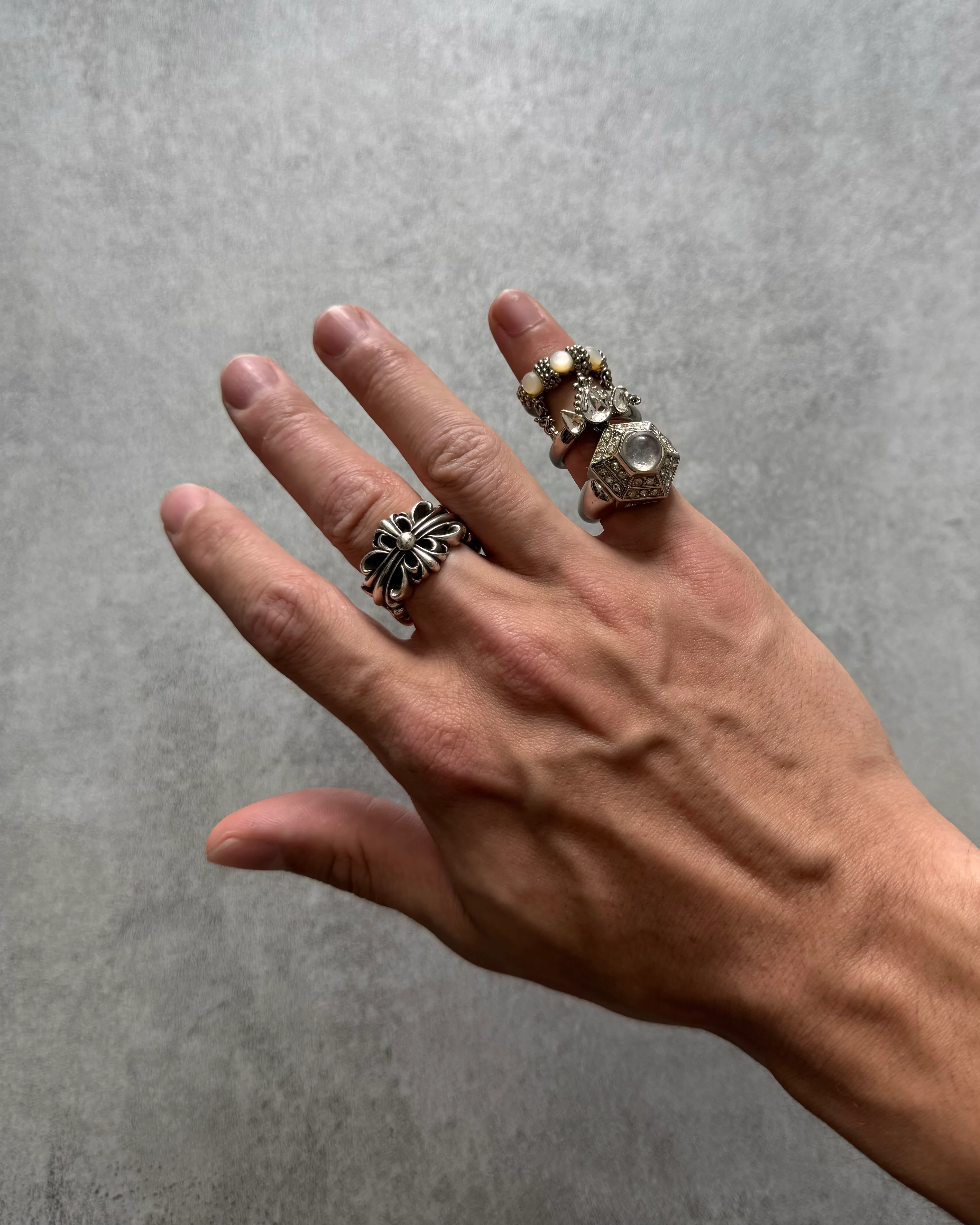2000s Roberto Cavalli Triple Chained Rings (OS) - Image 14