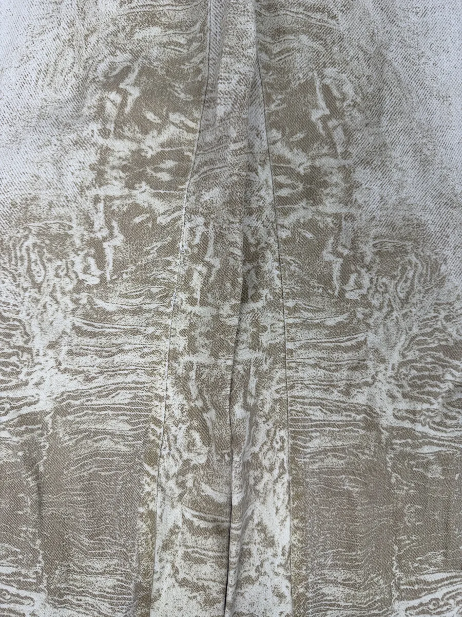 2000s Roberto Cavalli White & Beige Marble Abstract Pants - Image 11