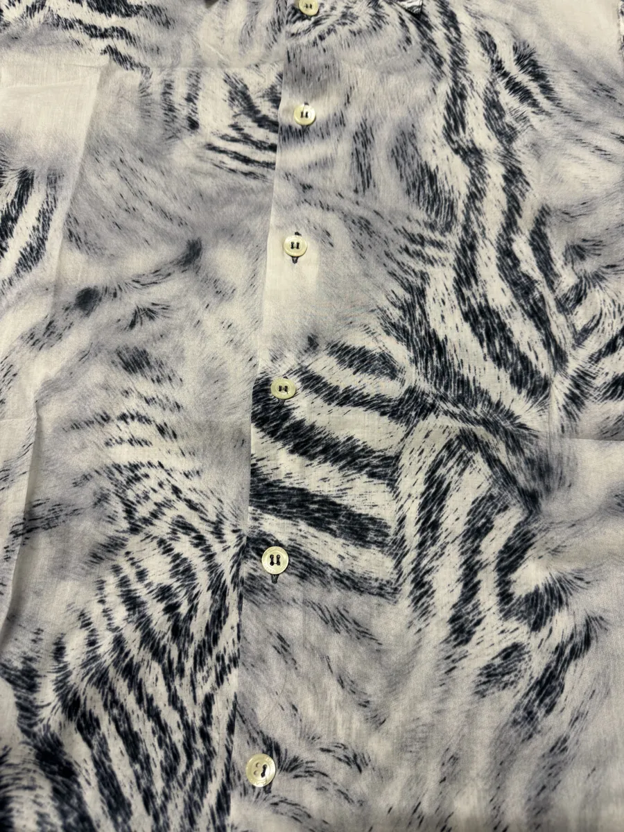 2000s Roberto Cavalli White Safari Savage Shirt - Image 9