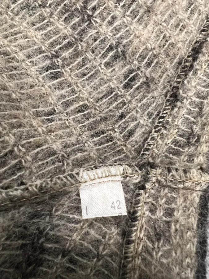 2000s Roberto Cavalli Wool & Mohair Grey Gradient Cardigan - Image 9