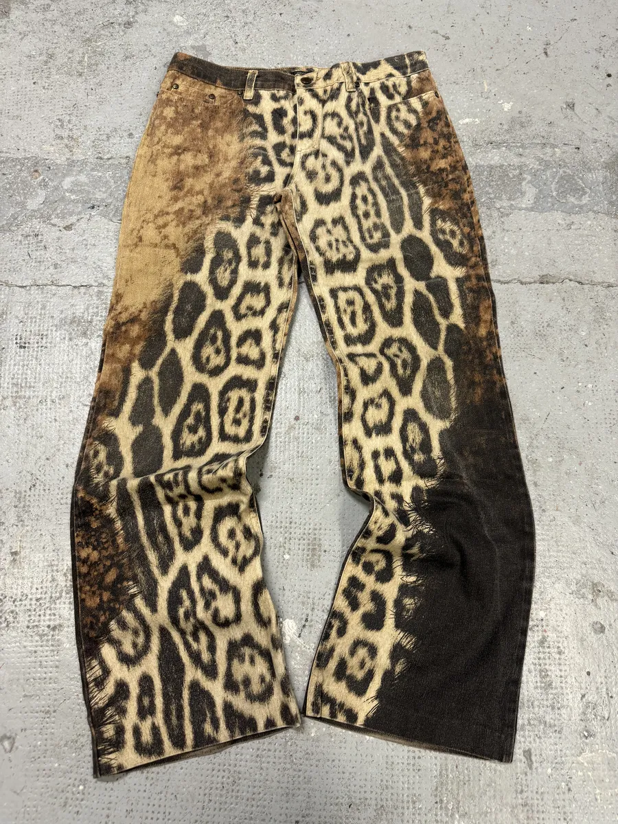 FW2001 Roberto Cavalli World Explosion Leopard Pants
