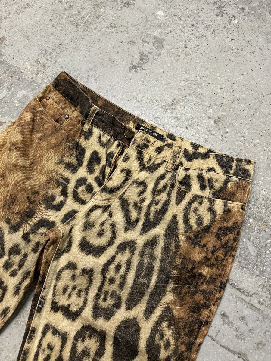 FW2001 Roberto Cavalli World Explosion Leopard Pants - Image 10