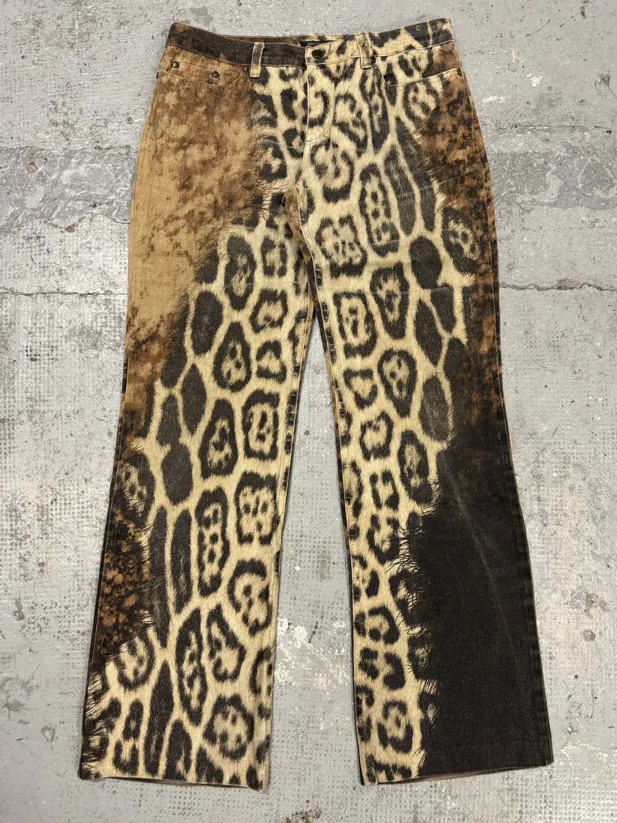FW2001 Roberto Cavalli World Explosion Leopard Pants - Image 8