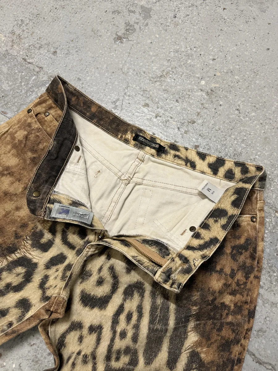 FW2001 Roberto Cavalli World Explosion Leopard Pants - Image 9