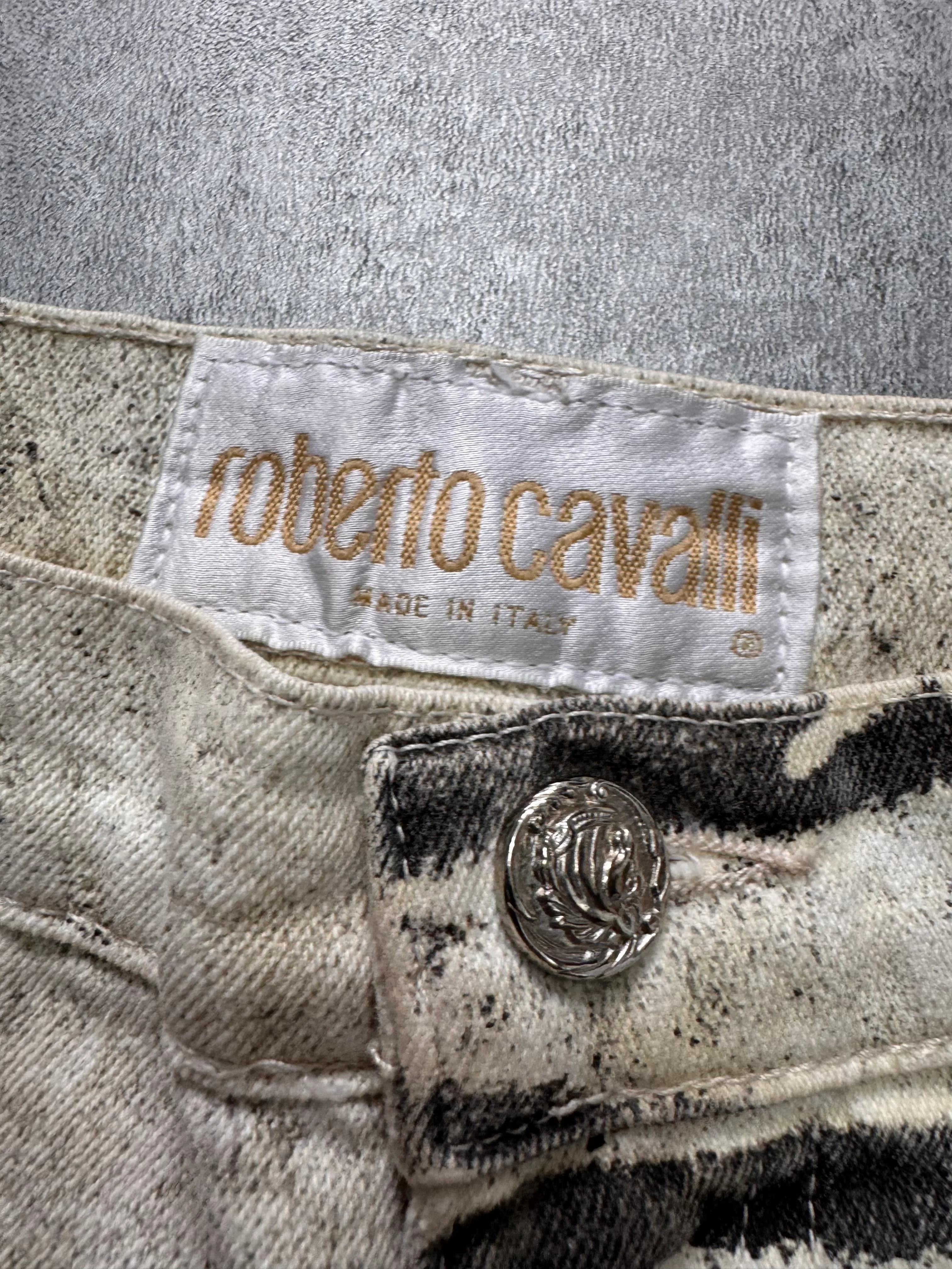 2000s Roberto Cavalli Zebra Marble Pants - Image 3