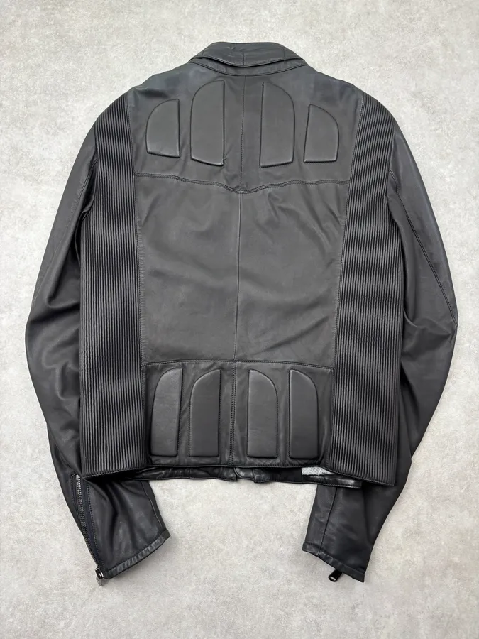 2000s Saint Laurent Biker Multi Zips Leather Jacket - Image 5