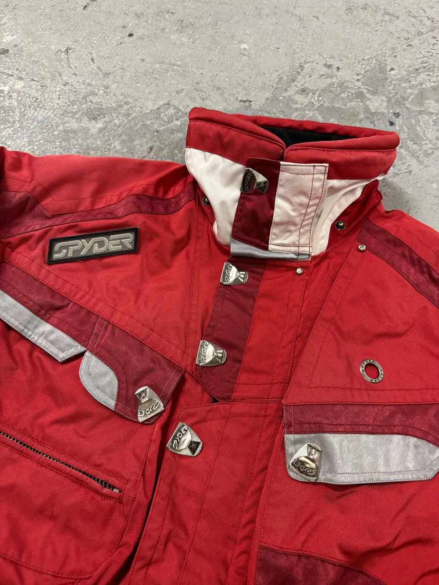 2000s Spyder Red & White Astro Ski Jacket - Image 11