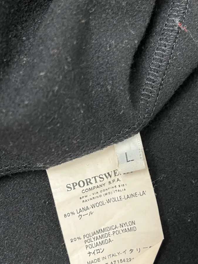 2000s Stone Island Black Buttoned Wool Layered Jacket - Image 15