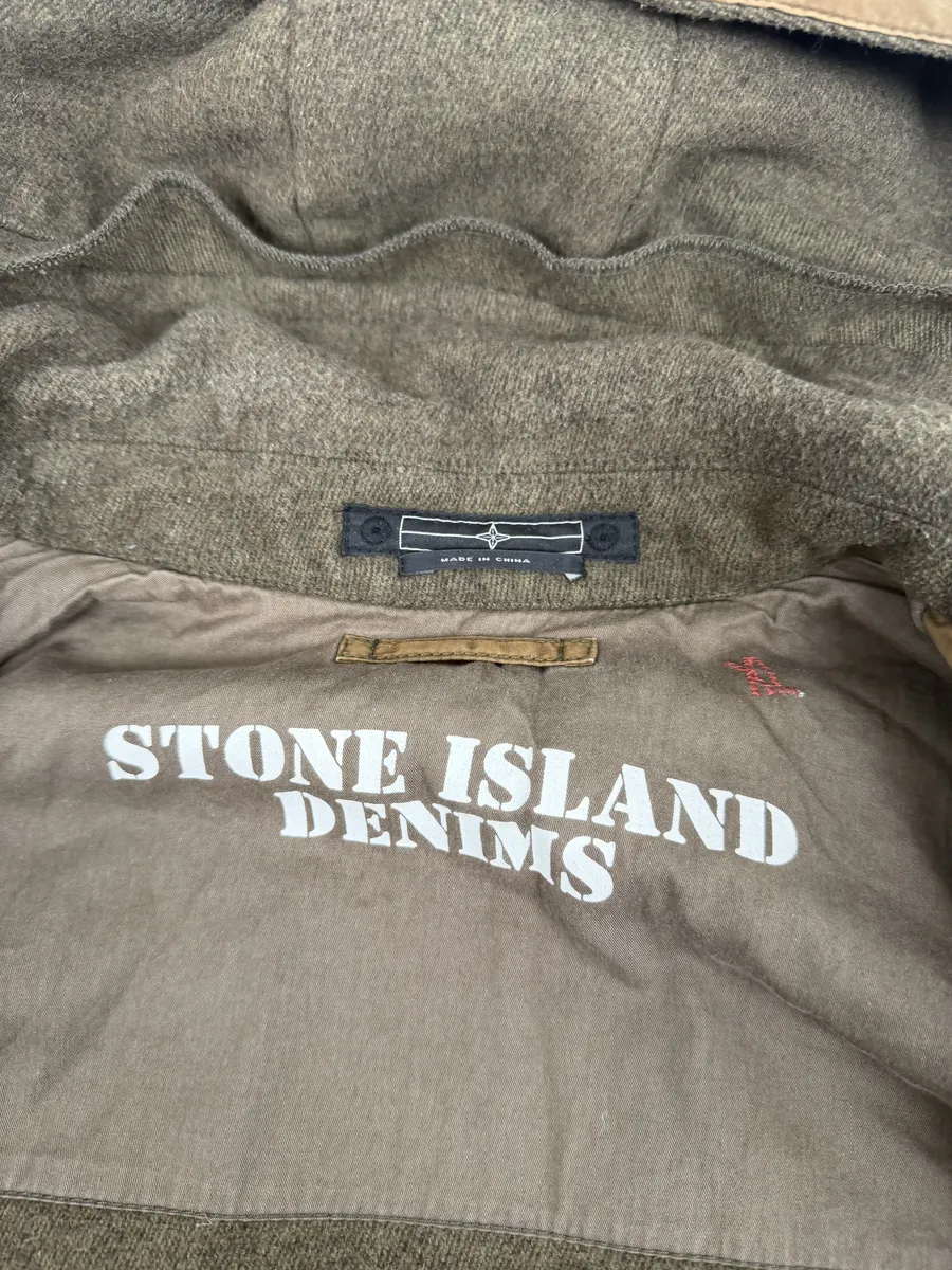 2000s Stone Island Brown Hooded Utility Bomber Jacket - Image 8