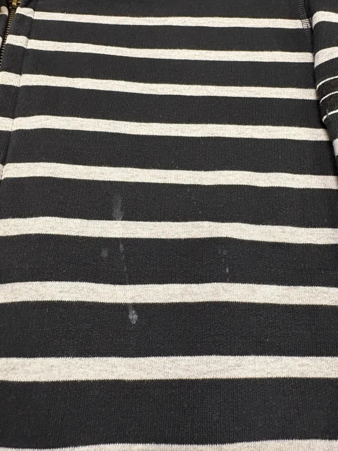 2000s Stone Island Marine Navy Striped Sweatshirt - Image 9