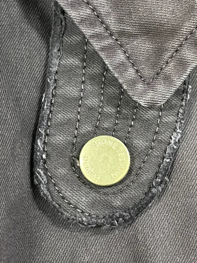 2000s Stone Island Navy Harrington Jacket - Image 9