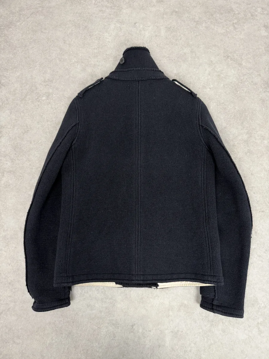 2000s Stone Island Navy Wool Officer Caban Jacket - Image 6