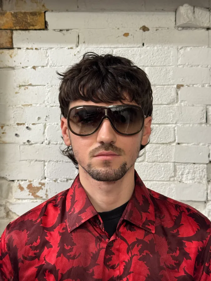 2000s Tom Ford Brown Aviator Sunglasses - Image 2