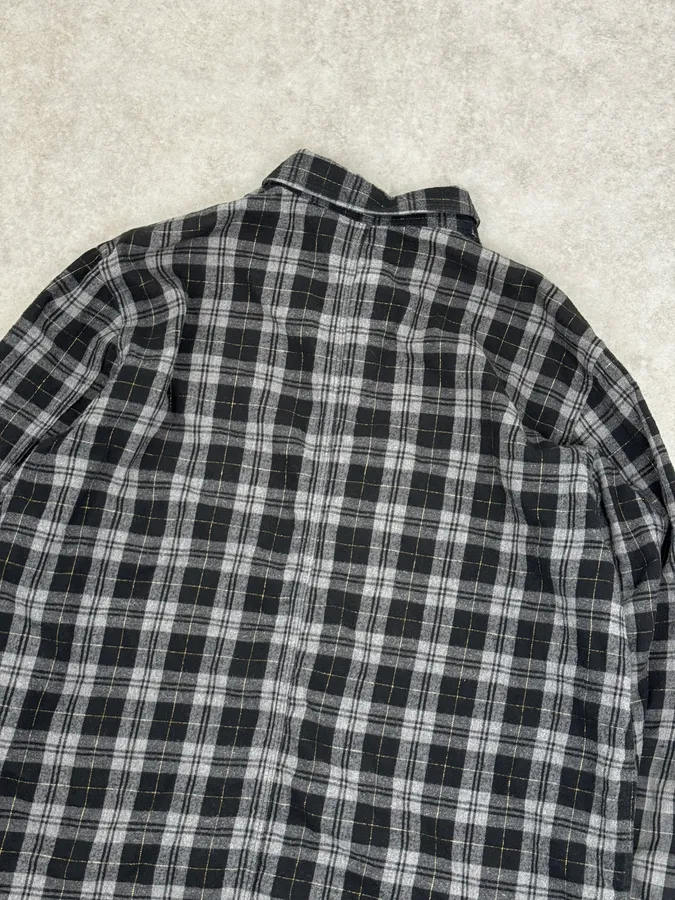 2000s Undercover Tartan Black & Grey Shirt - Image 6