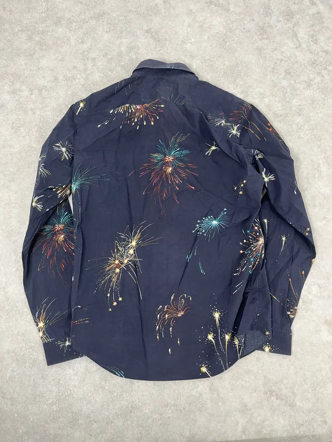2000s Valentino Fireworks Black Shirt - Image 4