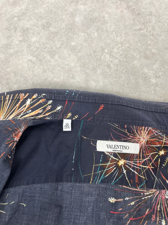 2000s Valentino Fireworks Black Shirt - Image 7