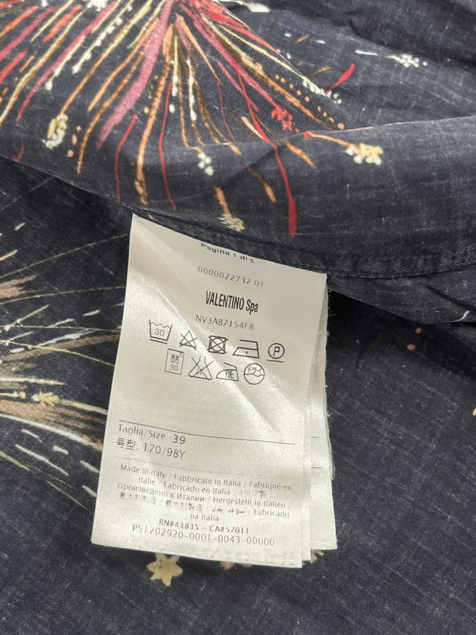 2000s Valentino Fireworks Black Shirt - Image 8